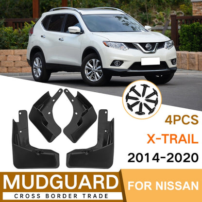 For Nissan X-TRAIL 2014-2020 4pcs/Set Car Auto Soft Plastic Splash Flaps Fender Guard - Mudguards by PMC Jewellery | Online Shopping South Africa | PMC Jewellery | Buy Now Pay Later Mobicred