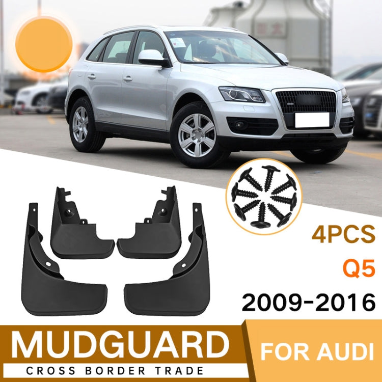 For Audi Q5 2009-2016 4pcs/Set Car Auto Soft Plastic Splash Flaps Fender Guard - Mudguards by PMC Jewellery | Online Shopping South Africa | PMC Jewellery | Buy Now Pay Later Mobicred