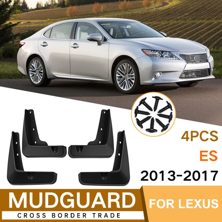 For Lexus ES 2013-2017 4pcs/Set Car Auto Soft Plastic Splash Flaps Fender Guard - Mudguards by PMC Jewellery | Online Shopping South Africa | PMC Jewellery | Buy Now Pay Later Mobicred