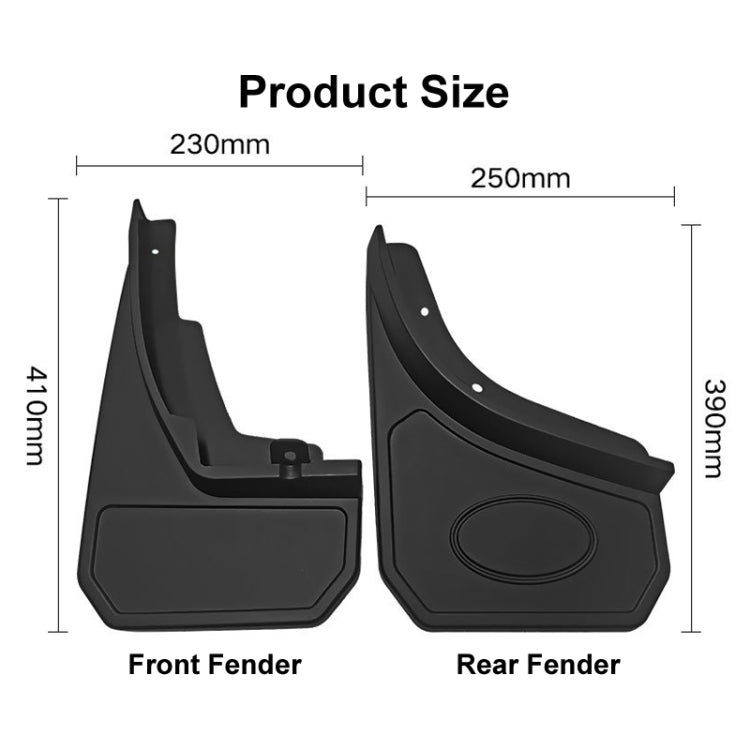 For LandRover Defender 2020-2022 4pcs/Set Car Auto Soft Plastic Splash Flaps Fender Guard - Mudguards by PMC Jewellery | Online Shopping South Africa | PMC Jewellery | Buy Now Pay Later Mobicred