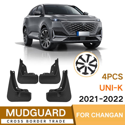 For Changan UNI-K 2021-2022 4pcs/Set Car Auto Soft Plastic Splash Flaps Fender Guard - Mudguards by PMC Jewellery | Online Shopping South Africa | PMC Jewellery | Buy Now Pay Later Mobicred