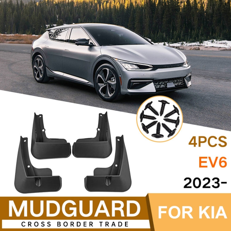 For KIA EV6 2023 4pcs/Set Car Auto Soft Plastic Splash Flaps Fender Guard - Mudguards by PMC Jewellery | Online Shopping South Africa | PMC Jewellery | Buy Now Pay Later Mobicred