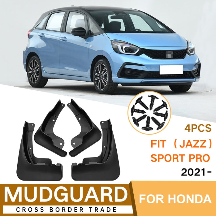 For Honda Fit Jazz Sport Pro 2021 4pcs/Set Car Auto Soft Plastic Splash Flaps Fender Guard - Mudguards by PMC Jewellery | Online Shopping South Africa | PMC Jewellery | Buy Now Pay Later Mobicred