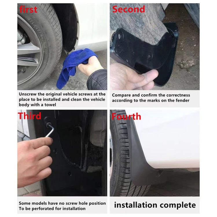 For BMW X6 E71 2009-2017 4pcs/Set Car Auto Soft Plastic Splash Flaps Fender Guard - Mudguards by PMC TechLife | Online Shopping South Africa | PMC TechLife | Buy Now Pay Later Mobicred