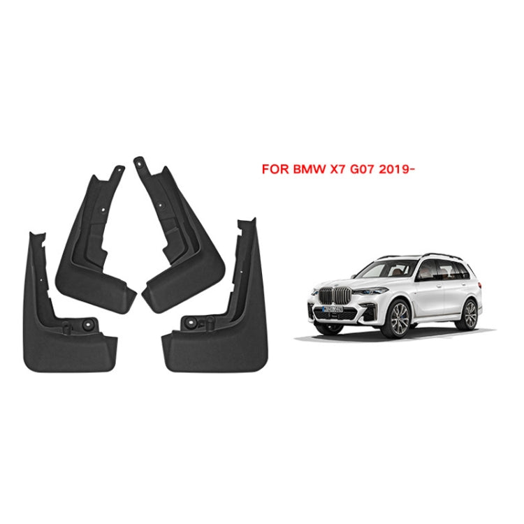 For BMW X7 2019-2023 4pcs/Set Car Auto Soft Plastic Splash Flaps Fender Guard with Pedals - Mudguards by PMC Jewellery | Online Shopping South Africa | PMC Jewellery | Buy Now Pay Later Mobicred