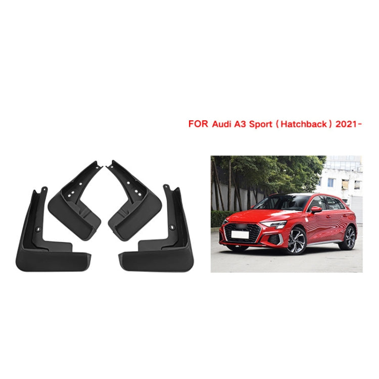 For Audi A3 Hatchback Sport 2021 4pcs/Set Car Auto Soft Plastic Splash Flaps Fender Guard - Mudguards by PMC Jewellery | Online Shopping South Africa | PMC Jewellery | Buy Now Pay Later Mobicred