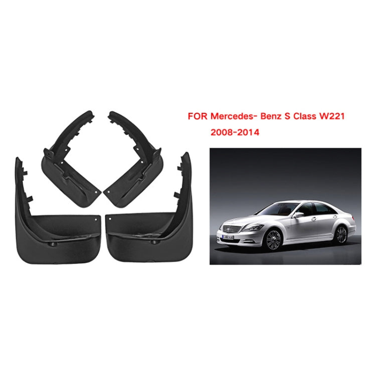 For Mercedes-Benz S-class 2008-2014 4pcs/Set Car Auto Soft Plastic Splash Flaps Fender Guard - free shipping - PMC TechLife - Order now!
