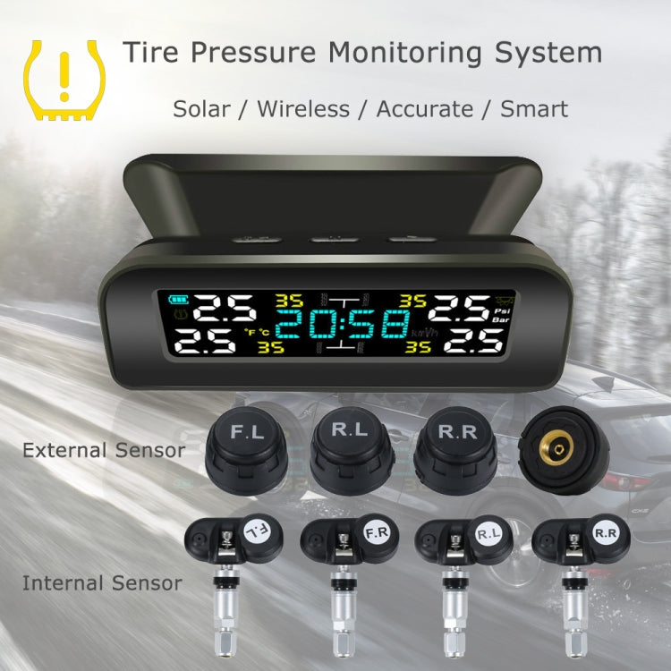 TY17 Car Built-in High Precision Solar Charging Tire Pressure Monitoring System TPMS - Tire Pressure Gauges by PMC Jewellery | Online Shopping South Africa | PMC Jewellery | Buy Now Pay Later Mobicred