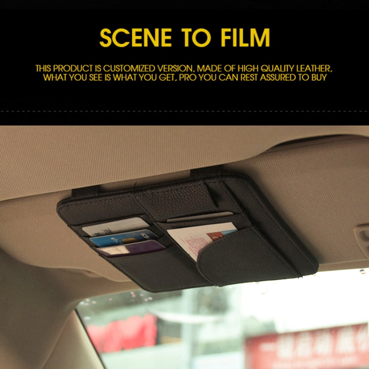 Car Multifunctional Sun Visor Card Holder Bill Storage Card Bag (Orange) - Stowing Tidying by PMC Jewellery | Online Shopping South Africa | PMC Jewellery | Buy Now Pay Later Mobicred