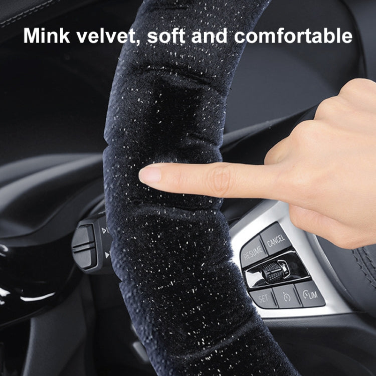 Round Style Car Universal Self Heating Plush Warm Anti-skid Steering Wheel Cover, Diameter: 38cm (Grey) - Steering Wheel Accessories by PMC Jewellery | Online Shopping South Africa | PMC Jewellery | Buy Now Pay Later Mobicred