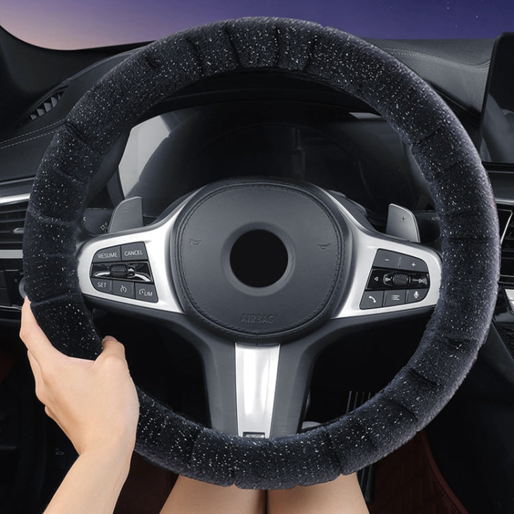 Round Style Car Universal Self Heating Plush Warm Anti-skid Steering Wheel Cover, Diameter: 38cm (Beige) - Steering Wheel Accessories by PMC Jewellery | Online Shopping South Africa | PMC Jewellery | Buy Now Pay Later Mobicred