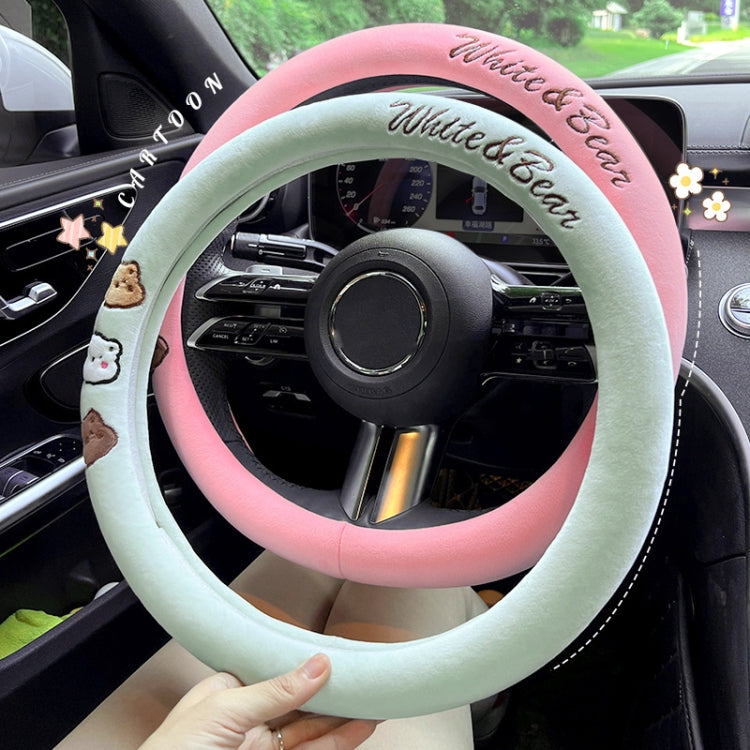 D Style Car Universal Cartoon Pattern Plush Warm Anti-skid Steering Wheel Cover, Diameter: 38cm (Black) - Steering Wheel Accessories by PMC Jewellery | Online Shopping South Africa | PMC Jewellery | Buy Now Pay Later Mobicred