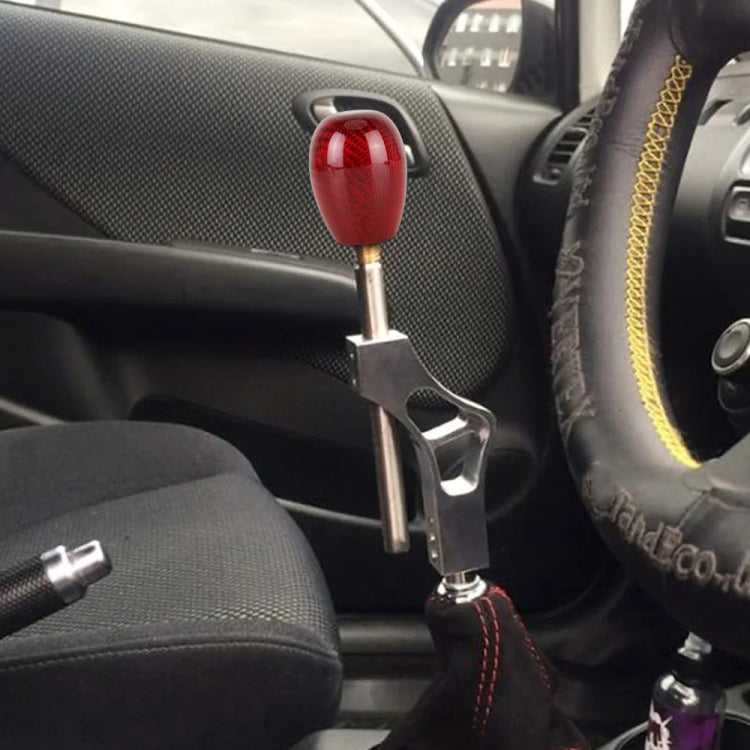 Car Carbon Fiber Pattern Gear Shift Knob Short Style Duck Egg Type Automatic Gear Head (Red) - Shift Knob by PMC TechLife | Online Shopping South Africa | PMC TechLife | Buy Now Pay Later Mobicred