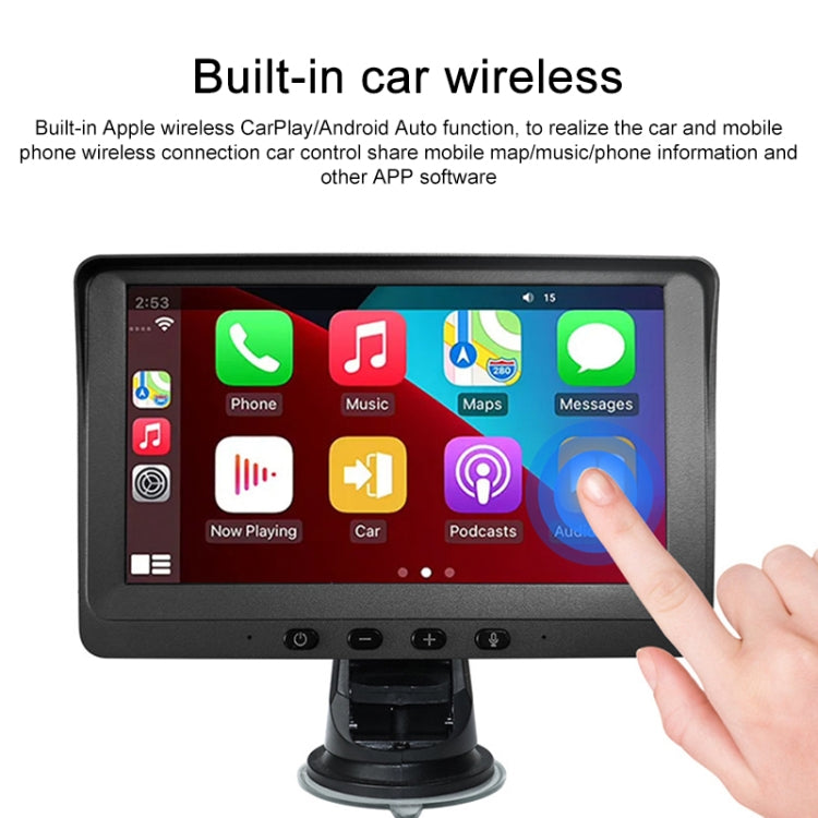 P704 7 inch Wireless CarPlay Car Navigator Smart Dual Camera Driving Recorder - Car DVRs by PMC Jewellery | Online Shopping South Africa | PMC Jewellery | Buy Now Pay Later Mobicred