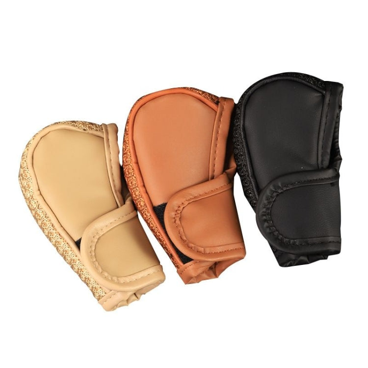 Universal Car PU + Ice Silk Gear Shift Knob Protective Cover (Beige) - Shift Knob by PMC TechLife | Online Shopping South Africa | PMC TechLife | Buy Now Pay Later Mobicred
