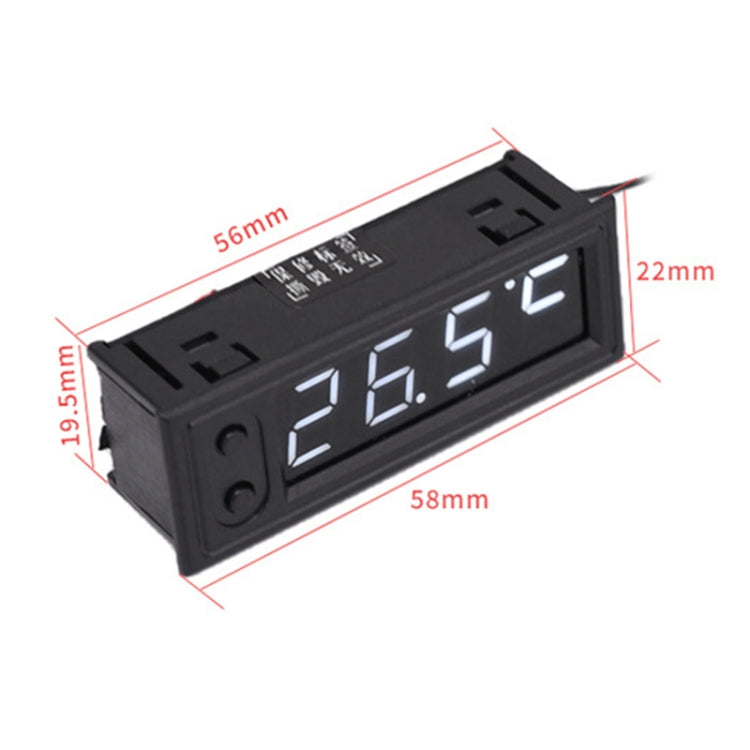 3 in 1 DC5-50V Car High-precision Electronic LED Luminous Clock + Thermometer + Voltmeter (Blue) - Clocks & Car Meters by PMC Jewellery | Online Shopping South Africa | PMC Jewellery | Buy Now Pay Later Mobicred