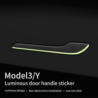 For Tesla Model 3 / Y 4pcs / Set Car Door Handle Luminous Decorative Sticker - Car Interior Mouldings by PMC Jewellery | Online Shopping South Africa | PMC Jewellery | Buy Now Pay Later Mobicred