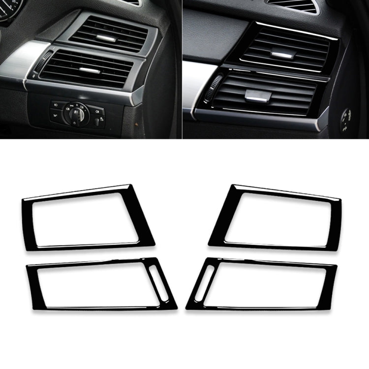 For BMW X5 E70 / X6 E71 2008-2013 Car Side Air Outlet Decorative Sticker, Left and Right Drive Universal(Black) - Car Interior Mouldings by PMC Jewellery | Online Shopping South Africa | PMC Jewellery | Buy Now Pay Later Mobicred