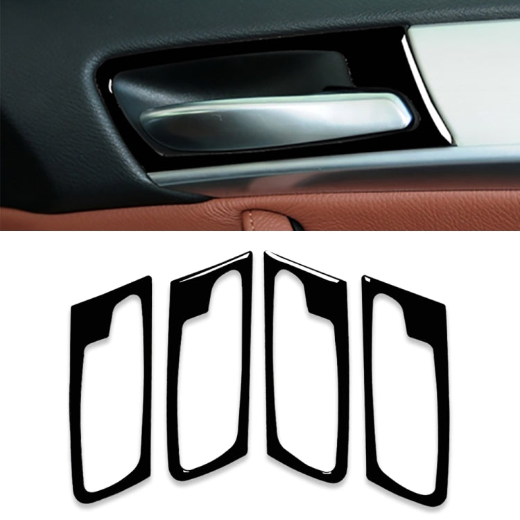 4pcs Set For BMW X5 E70 2008-2014 Car Door Handle Decorative Sticker, Left and Right Drive Universal(Black) - Car Interior Mouldings by PMC Jewellery | Online Shopping South Africa | PMC Jewellery | Buy Now Pay Later Mobicred