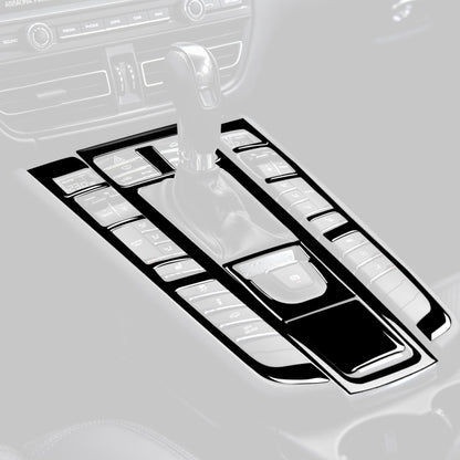 For Porsche Macan 2014-2021 Car Gear Panel Decorative Sticker 5pcs / Set, Left and Right Drive Universal (Black) - Car Interior Mouldings by PMC Jewellery | Online Shopping South Africa | PMC Jewellery | Buy Now Pay Later Mobicred