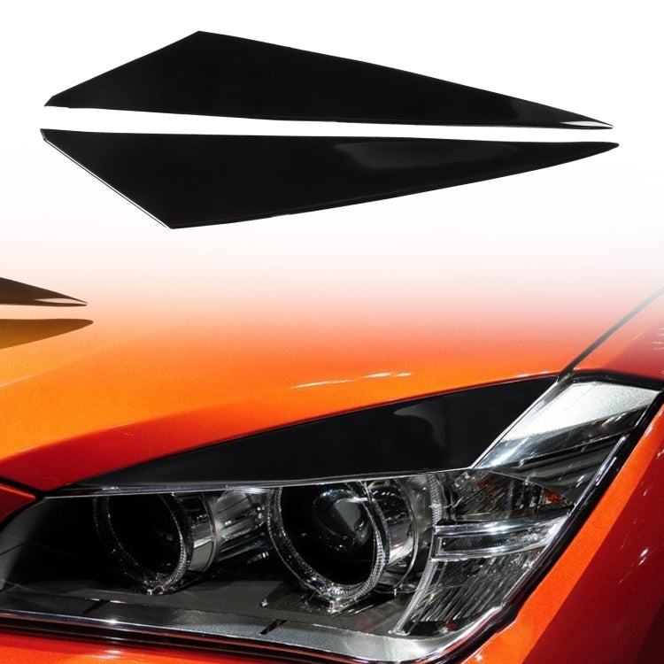 Pair Car Lamp Eyebrow Soft Decorative Sticker for BMW X1 E842 2009-2014 (Black) - Lamp Decoration by PMC TechLife | Online Shopping South Africa | PMC TechLife | Buy Now Pay Later Mobicred