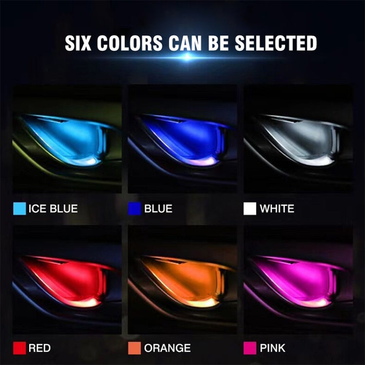 Car 4 in 1 LED Ambient Light Door Decorative Light (White Light) - Atmosphere lights by PMC TechLife | Online Shopping South Africa | PMC TechLife | Buy Now Pay Later Mobicred