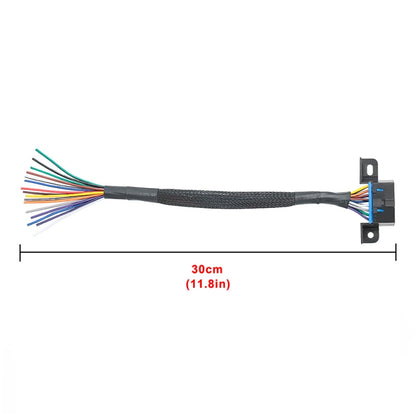 18AWG OBD 16 Pin OBD Cable Opening Line OBD 2 Extension Cable, Cable Length: 30cm - Cables & Connectors by PMC Jewellery | Online Shopping South Africa | PMC Jewellery | Buy Now Pay Later Mobicred