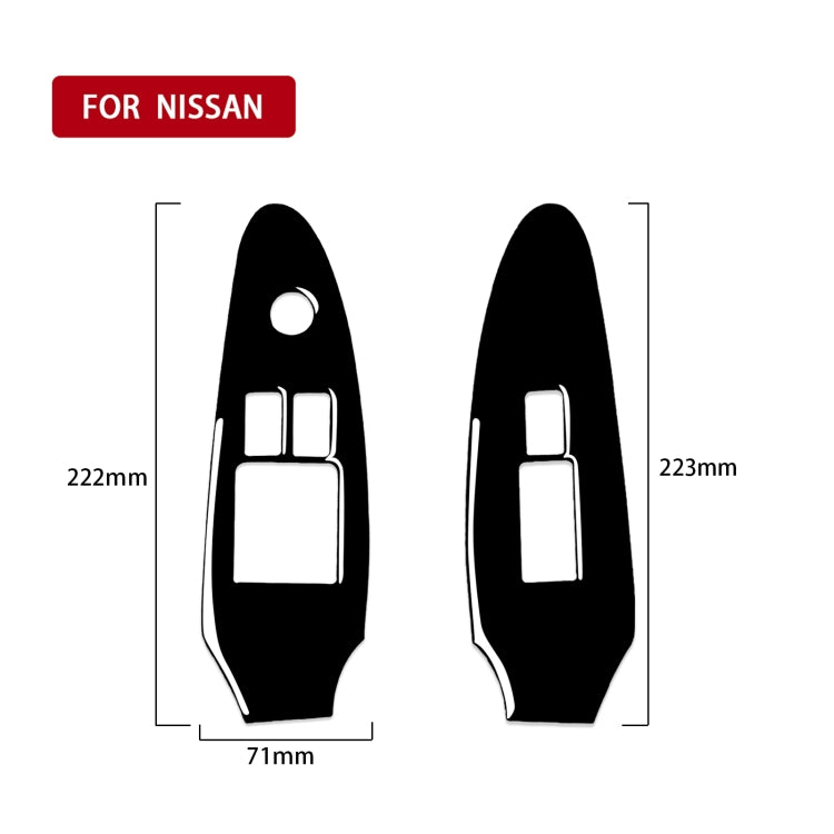 For Nissan 370Z Z34 2009- 2 in 1 Car Window Lift Panel Decorative Sticker, Left Drive (Black) - Car Interior Mouldings by PMC Jewellery | Online Shopping South Africa | PMC Jewellery | Buy Now Pay Later Mobicred