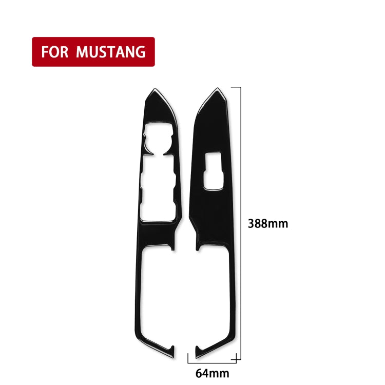 For Ford Mustang 2015-2020 Car Window Lift Panel Decorative Sticker, Left Drive (Black) - Car Interior Mouldings by PMC Jewellery | Online Shopping South Africa | PMC Jewellery | Buy Now Pay Later Mobicred