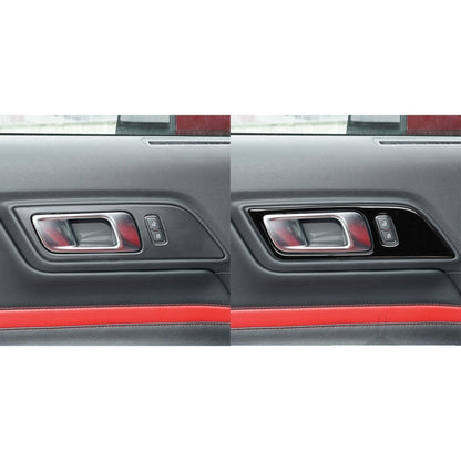 For Ford Mustang 2015-2020 Car Door Handle Panel Decorative Sticker, Left and Right Drive Universal (Black) - Car Interior Mouldings by PMC Jewellery | Online Shopping South Africa | PMC Jewellery | Buy Now Pay Later Mobicred