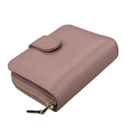 KB132 Female Style Full Grain Cow Leather Multifunctional RFID Wallet/ Card Bag/ Driving License Package(Pink) - Wallets by PMC Jewellery | Online Shopping South Africa | PMC Jewellery | Buy Now Pay Later Mobicred