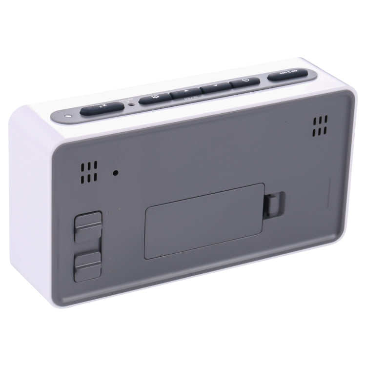 AQ139N LED Display Desktop Alarm Clock (White) - Alarm Clocks by PMc TechLife | Online Shopping South Africa | PMc TechLife | Buy Now Pay Later Mobicred