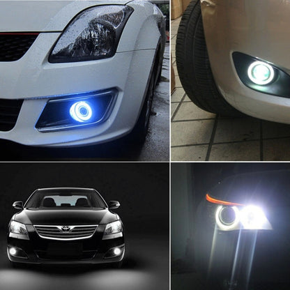 3.5 inch DC 12V 10W 900LM 7000K Car Angel Eyes Fog Lamp Foglight(White Light + White Light) - Fog / Driving Lights by PMC Jewellery | Online Shopping South Africa | PMC Jewellery | Buy Now Pay Later Mobicred