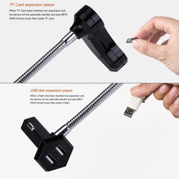GT86 Dual USB Charger Car Bluetooth FM Transmitter Kit, Support LCD Display / TF Card Music Play / Hands-free(Black) - free shipping - PMC TechLife - Order now!