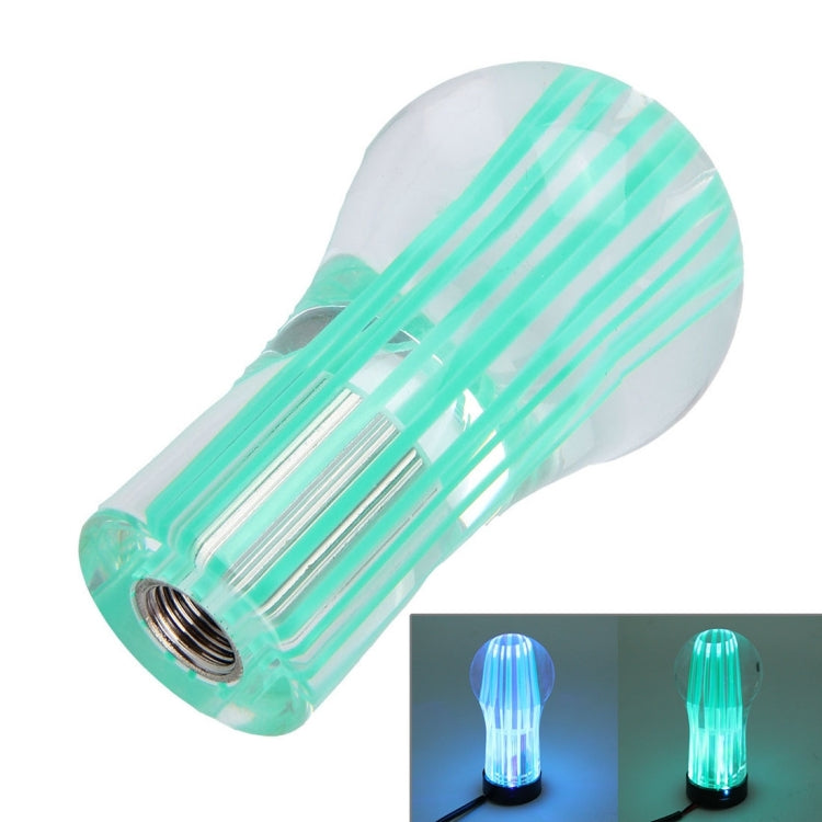 Crystal Double Light Car Breathing Racing Dash LED Magic Lamp Gear Head Shift Knob with Base, Size: 8.2 * 4.5 * 3.0 cm(Green Light + Blue Light) - Shift Knob by PMC Jewellery | Online Shopping South Africa | PMC Jewellery | Buy Now Pay Later Mobicred