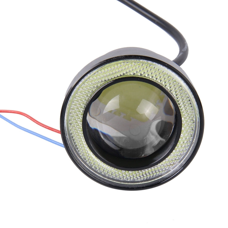 2 PCS 2.5 inch DC12-24V 10W 900LM 6500K Car Angel Eyes Fog Lamp Foglight, Cable Length: 20cm(White Light + White Light) - Fog / Driving Lights by PMC Jewellery | Online Shopping South Africa | PMC Jewellery | Buy Now Pay Later Mobicred