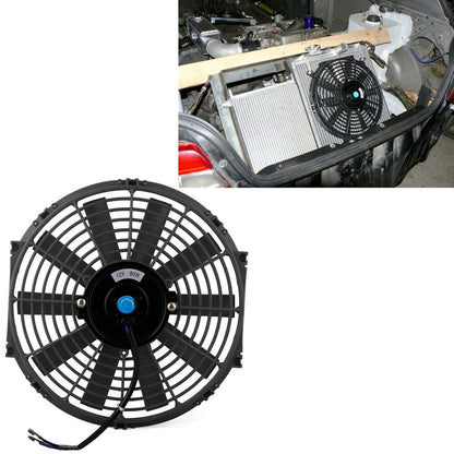 12V 80W 12 inch Car Cooling Fan High-power Modified Tank Fan Cooling Fan Powerful Auto Fan Mini Air Conditioner for Car(Black) - Heating & Fans by PMC Jewellery | Online Shopping South Africa | PMC Jewellery | Buy Now Pay Later Mobicred