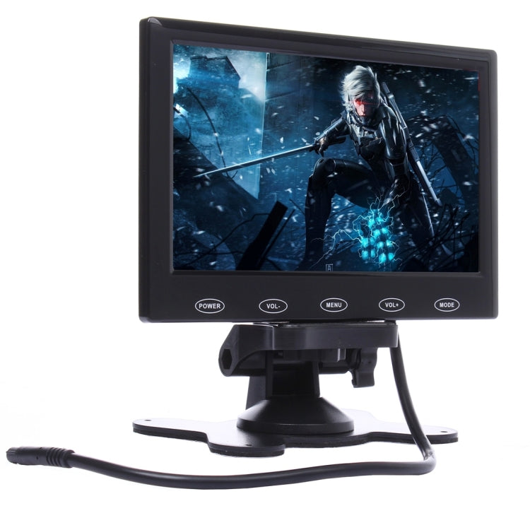 7.0 inch 800*480 Car Surveillance Cameras Monitor with Adjustable Angle Holder & Remote Control, Support VGA / HDMI / AV(Black) - Car Monitor by PMC Jewellery | Online Shopping South Africa | PMC Jewellery | Buy Now Pay Later Mobicred