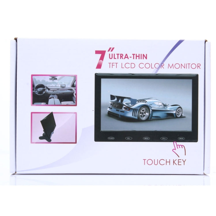 7.0 inch 800*480 Car Surveillance Cameras Monitor with Adjustable Angle Holder & Remote Control, Support VGA / HDMI / AV(Black) - Car Monitor by PMC Jewellery | Online Shopping South Africa | PMC Jewellery | Buy Now Pay Later Mobicred