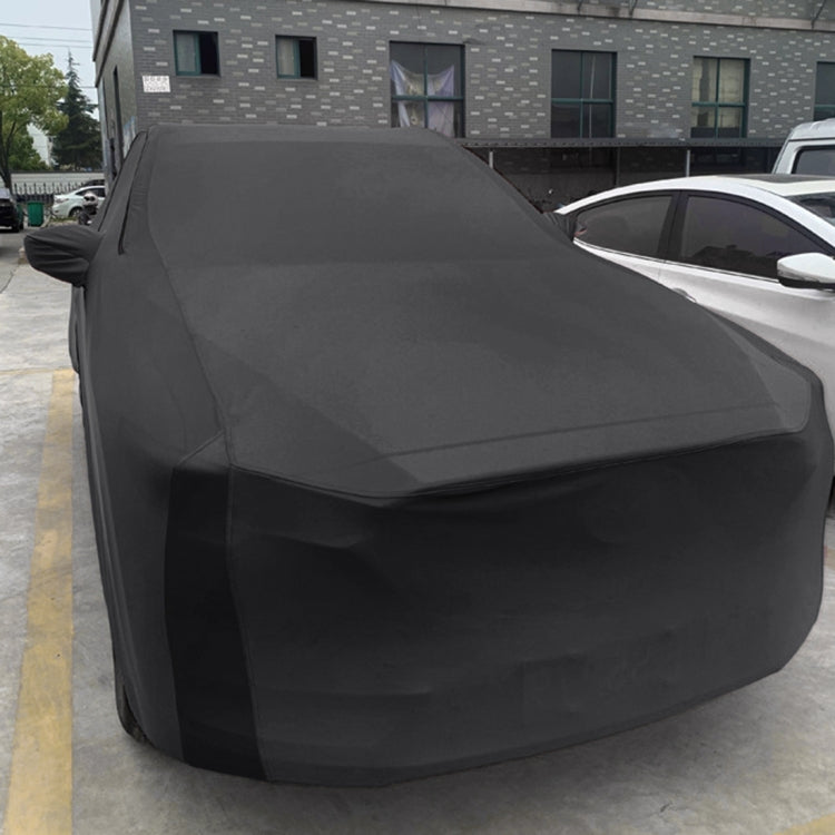 Anti-Dust Anti-UV Heat-insulating Elastic Force Cotton Car Cover for Sedan Car, Size: L, 4.9m~5.25m (Black) - PE Material by PMC Jewellery | Online Shopping South Africa | PMC Jewellery | Buy Now Pay Later Mobicred