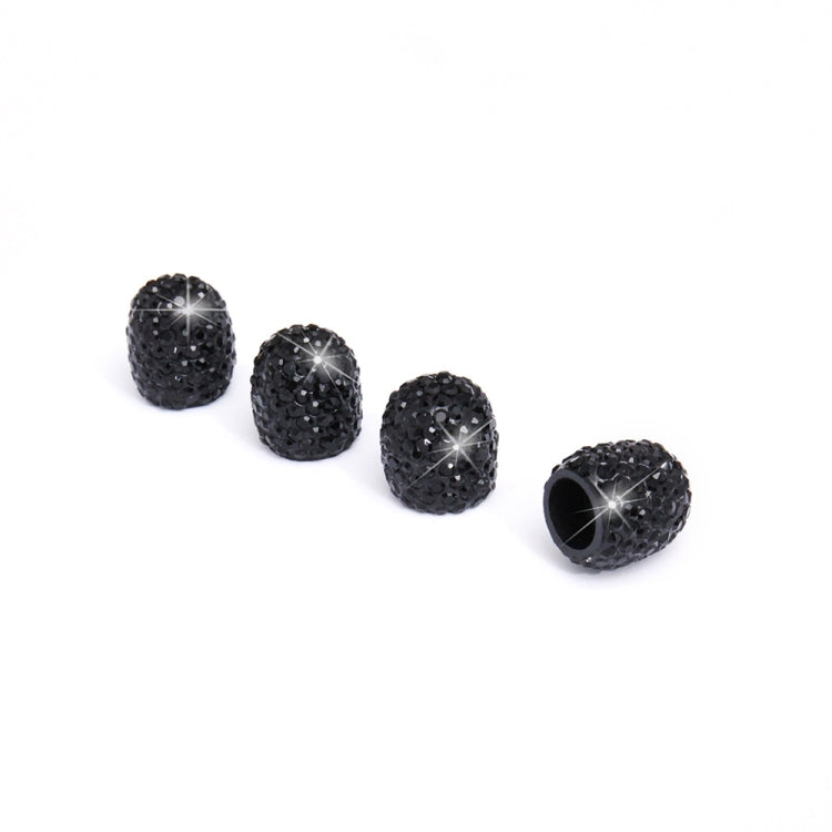 Car Crystal Tire Valve Cap Gas Cap Mouthpiece Cover (Black) - Tire Valve Caps by PMC Jewellery | Online Shopping South Africa | PMC Jewellery | Buy Now Pay Later Mobicred