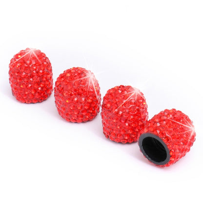 Car Crystal Tire Valve Cap Gas Cap Mouthpiece Cover (Red) - Tire Valve Caps by PMC Jewellery | Online Shopping South Africa | PMC Jewellery | Buy Now Pay Later Mobicred