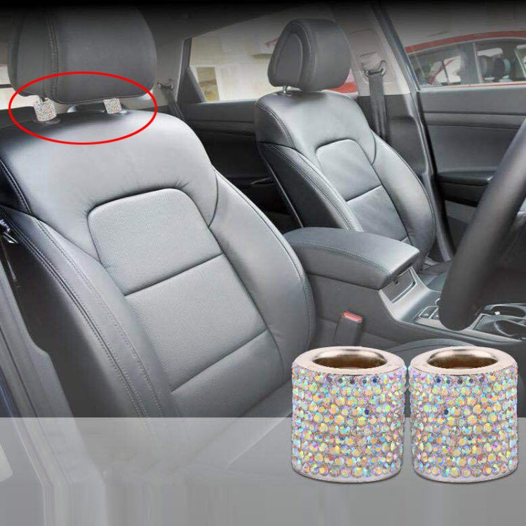4 PCS Car Crystal Head Pillow Modified Decoration (White) - Seat Accessories by PMC TechLife | Online Shopping South Africa | PMC TechLife | Buy Now Pay Later Mobicred