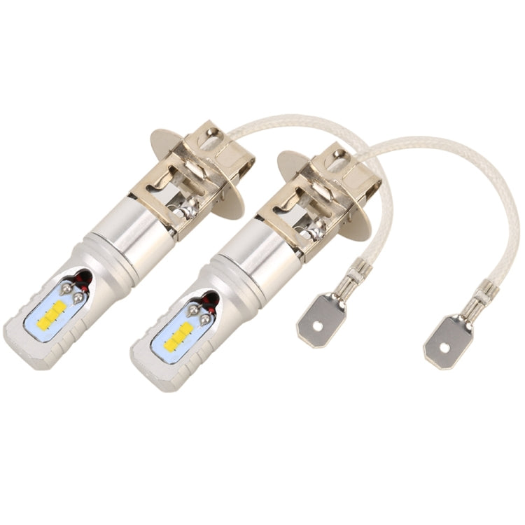 2 PCS H3 DC12V / 4.5W / 6000K / 360LM Car LED Fog Light with 6 CSP Lamp Beads, White Light (Silver) - Fog / Driving Lights by PMC Jewellery | Online Shopping South Africa | PMC Jewellery | Buy Now Pay Later Mobicred