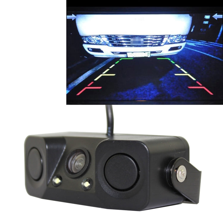 PZ-451 Car Camera LED Lights Parking Sensor 3 in 1  Night Vision Camera Monitor with Buzzer,DC 12V, 720 x 504 pixels,Lens Angle:120 degree - Rear View Cameras by PMC Jewellery | Online Shopping South Africa | PMC Jewellery | Buy Now Pay Later Mobicred