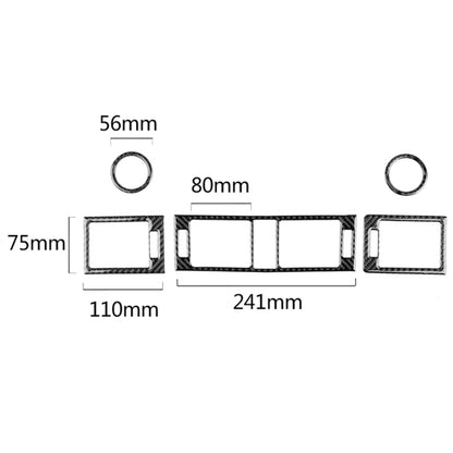 Car Carbon Fiber Air Outlet Ring + Intermediate Air Outlet + Side Air Outlet Panel Decorative Sticker for Mercedes-Benz W204 2007-2010 - Car Interior Mouldings by PMC Jewellery | Online Shopping South Africa | PMC Jewellery | Buy Now Pay Later Mobicred