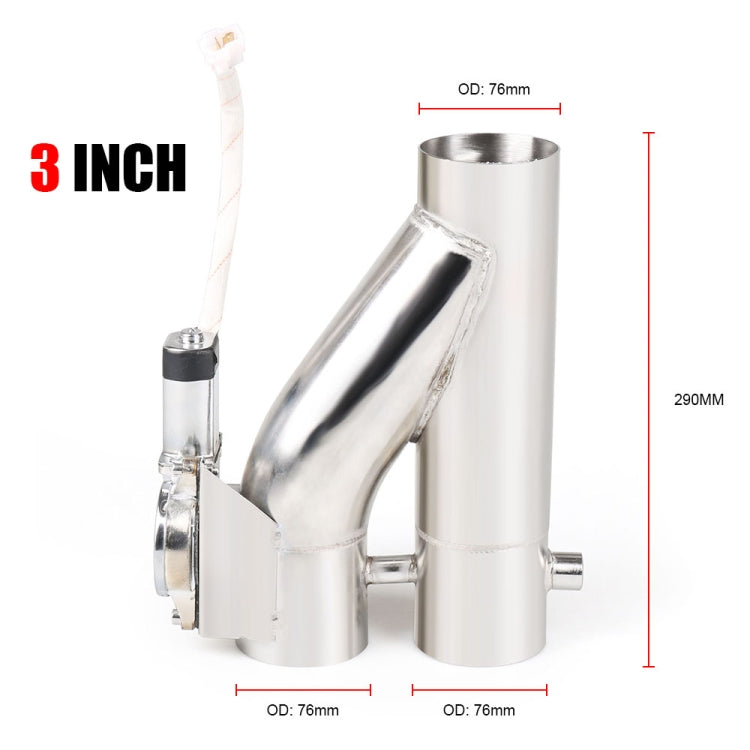 CNSPEED Y Shape 2 In 1 Car Remote Control Electric Exhaust Valve Pipe, Size: 3 inch - Exhaust Pipes by PMC TechLife | Online Shopping South Africa | PMC TechLife | Buy Now Pay Later Mobicred