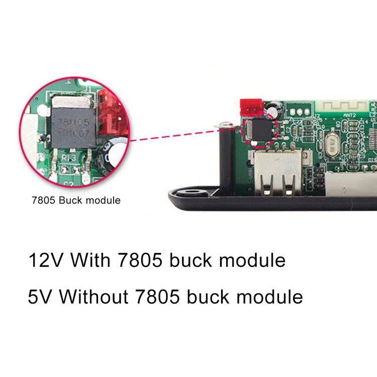 Car 12V Audio MP3 Player Decoder Board FM Radio TF USB 3.5 mm AUX, without Bluetooth and Recording - Car MP3 & MP4 & MP5 by PMC Jewellery | Online Shopping South Africa | PMC Jewellery | Buy Now Pay Later Mobicred