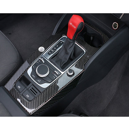 3 PCS Car Carbon Fiber Gear Panel Decorative Sticker for Audi A3 2014-2018, with Engine Start Button Decoration - Car Interior Mouldings by PMC Jewellery | Online Shopping South Africa | PMC Jewellery | Buy Now Pay Later Mobicred