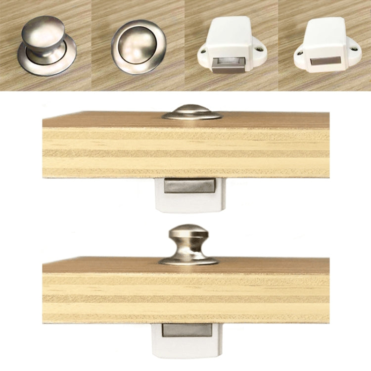 Press Type Drawer Cabinet Catch Latch Release Cupboard Door Stop Drawer Cabinet Locker for RV / Yacht / Furniture(Chrome) - Locks & Hasps by PMC Jewellery | Online Shopping South Africa | PMC Jewellery